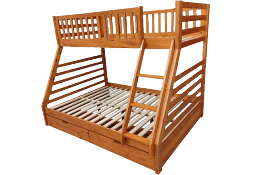 Thames Bunk Bed Single/Double with Drawers