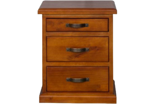 Farmhouse 3 Drawer Bedside